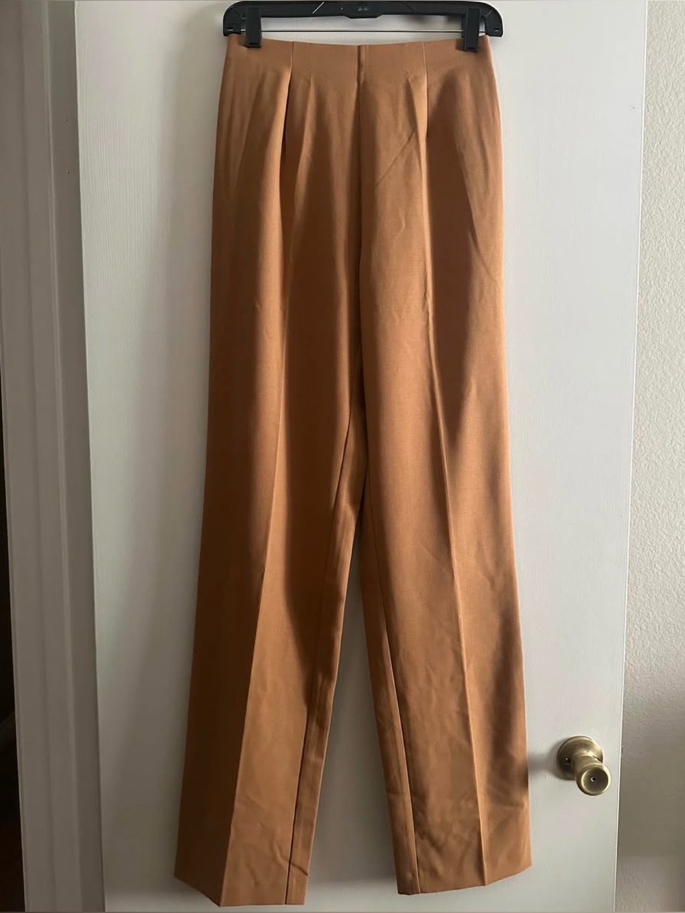 Chadwicks Camel/Tan Wide-Leg Dress Pants